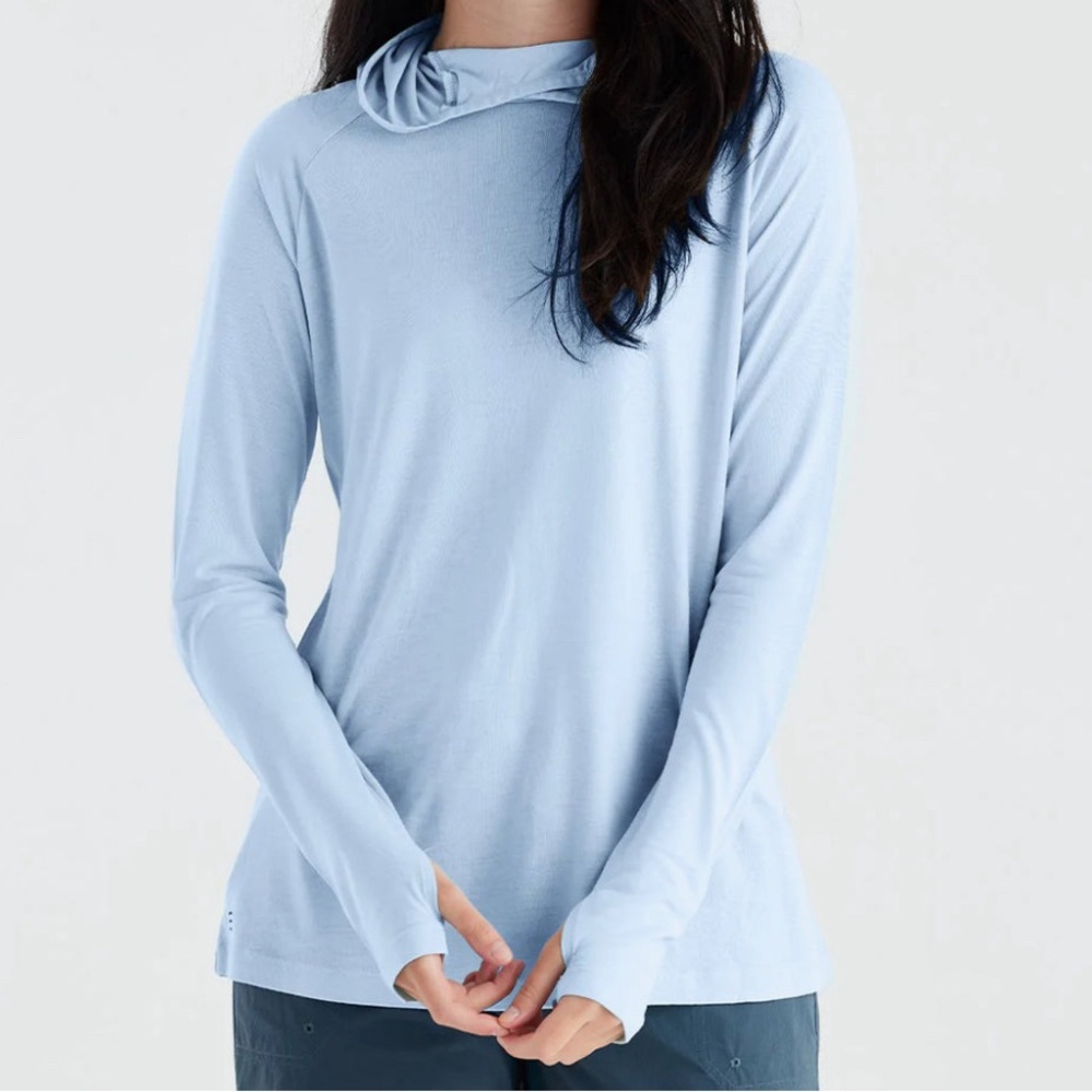 Free Fly Women's Bamboo Lightweight Hoodie - clear sky